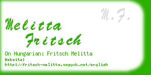 melitta fritsch business card